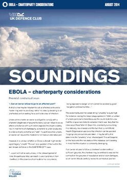 July, 2014 - Ebola - Charterparty Considerations