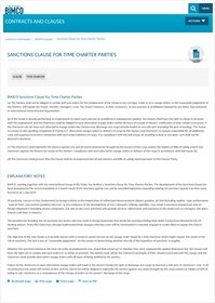 BIMCO Sanctions Clause for Time Charters