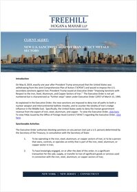 Freehills client alert on Iran sanctions on the metals sector - 8th May 2019