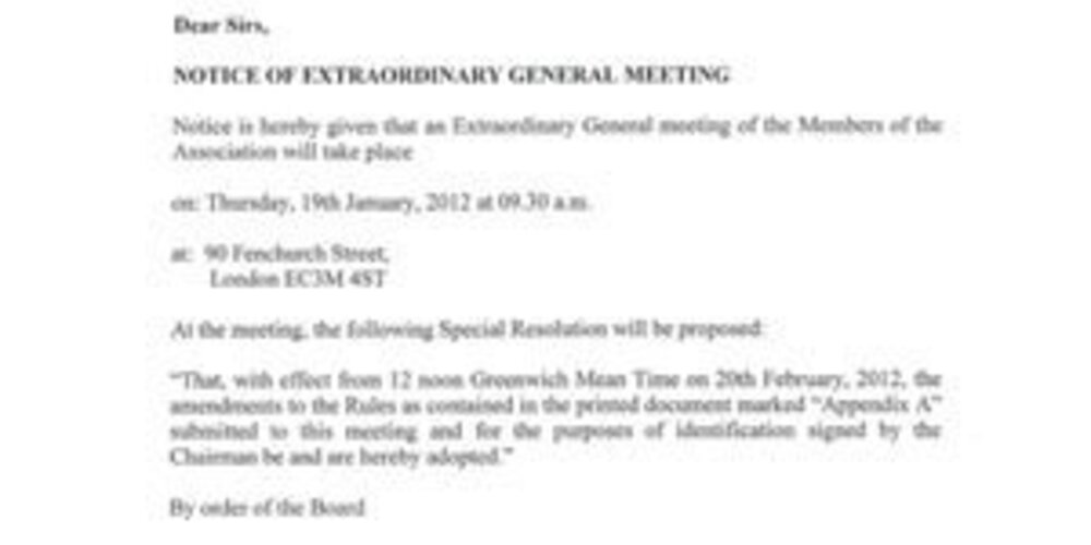 UKFDD EGM - JANUARY 2012