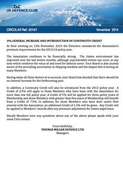 0% General Increase and Introduction of Continuity Credits