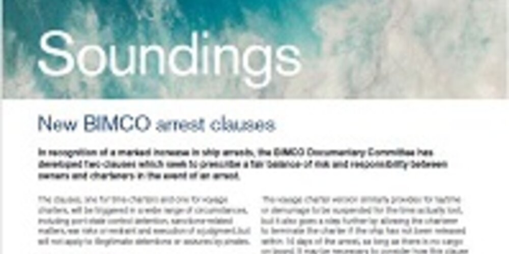 July, 2019 - New BIMCO arrest clauses