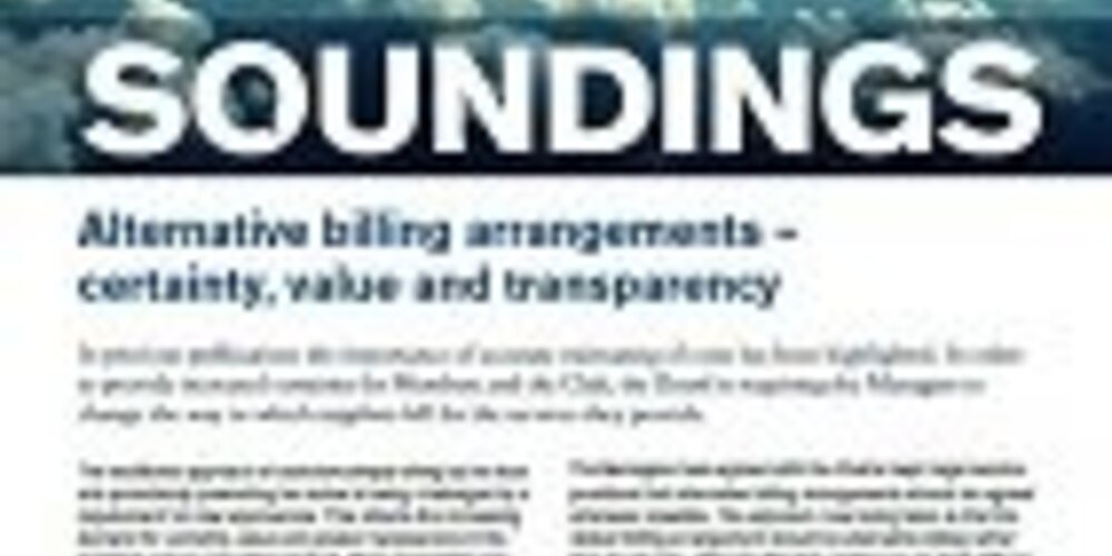 June, 2016 - Alternative billing arrangements
