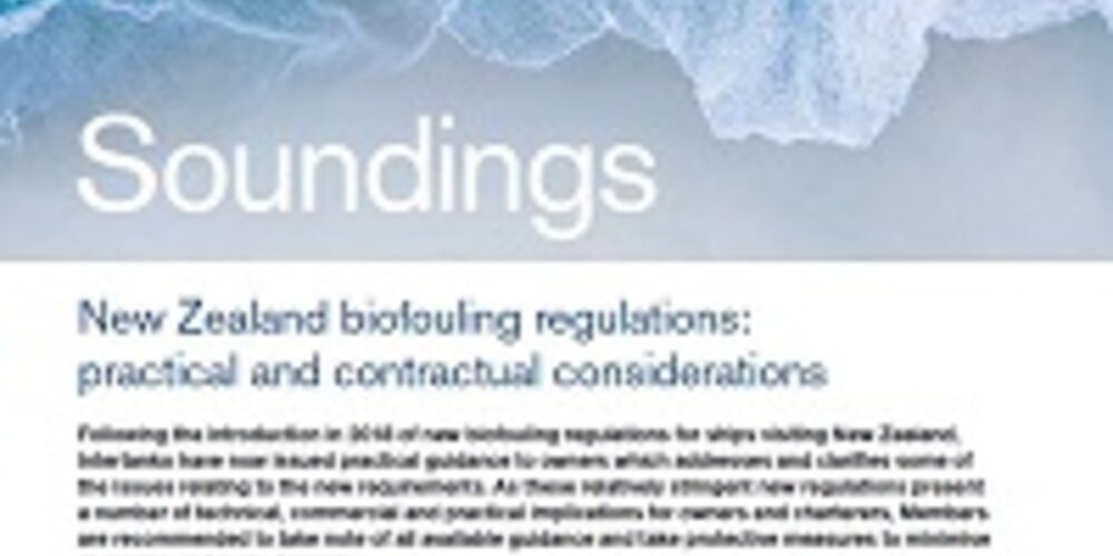 February, 2019 - New Zealand biofouling regulations