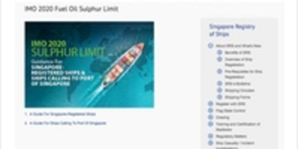 Singapore MPA guidance for Singapore registered ships and ships calling at Singapore