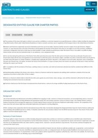 BIMCO Designated Entities Clause for Time Charters