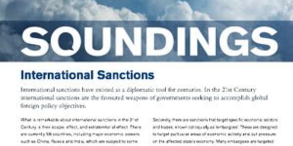 August, 2014 - International Sanctions