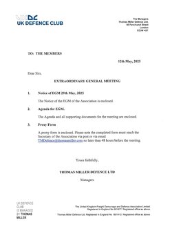 UKFDD EGM - May, 2025