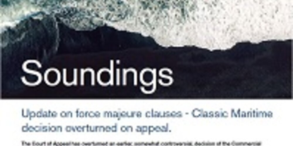 September, 2019 - Update on force majeure clauses