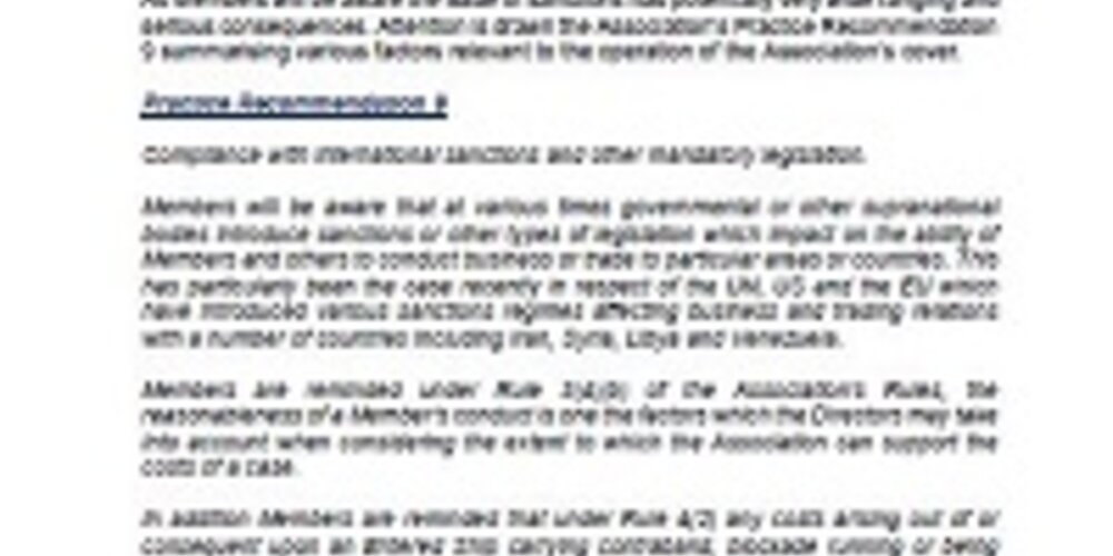 PRACTICE RECOMMENDATION 9 - SANCTIONS - AUGUST, 2020