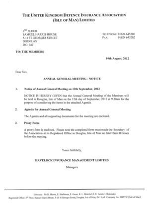 UKDIA AGM - SEPTEMBER 2012