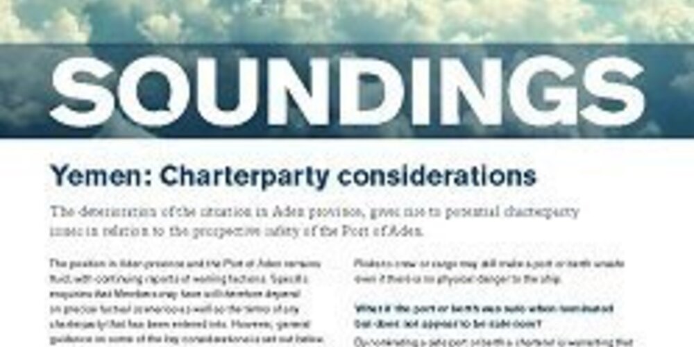 April, 2015 - Aden Charterparty Issue