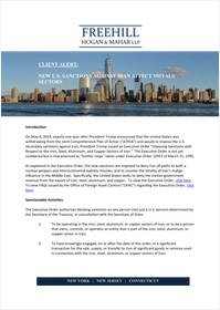 Freehills client alert on Iran sanctions on the metals sector - 8th May 2019