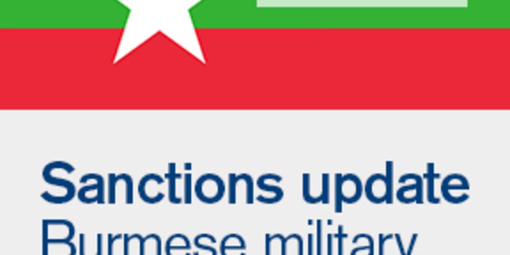 March, 2021 - Sanctions Update: Burmese military coup
