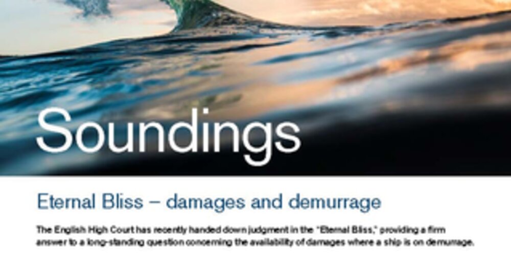 October, 2020 - Eternal Bliss – damages and demurrage