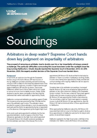 December, 2020 - Supreme Court hands down key judgment on impartiality of arbitrators