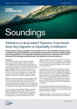 December, 2020 - Supreme Court hands down key judgment on impartiality of arbitrators