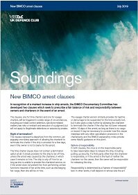 July, 2019 - New BIMCO arrest clauses