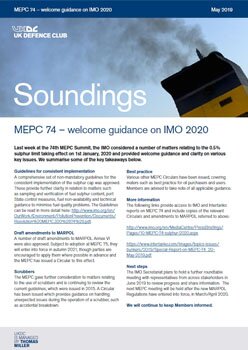 May, 2019 - Sulphur Series 04: MEPC - Welcome Guidance on IMO 2020