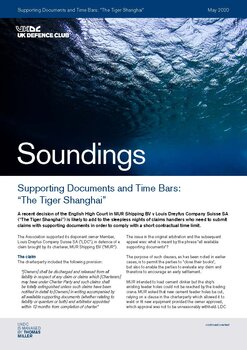 May, 2020 - Supporting Documents and Time Bars: “The Tiger Shanghai”