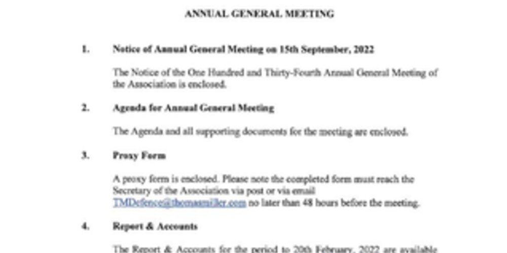 UKFDD AGM - SEPTEMBER, 2022