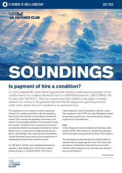 July, 2015 - Is Payment of Hire a Condition?
