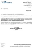 THE ASSOCIATION’S REINSURANCE PROGRAMME 2023/2024