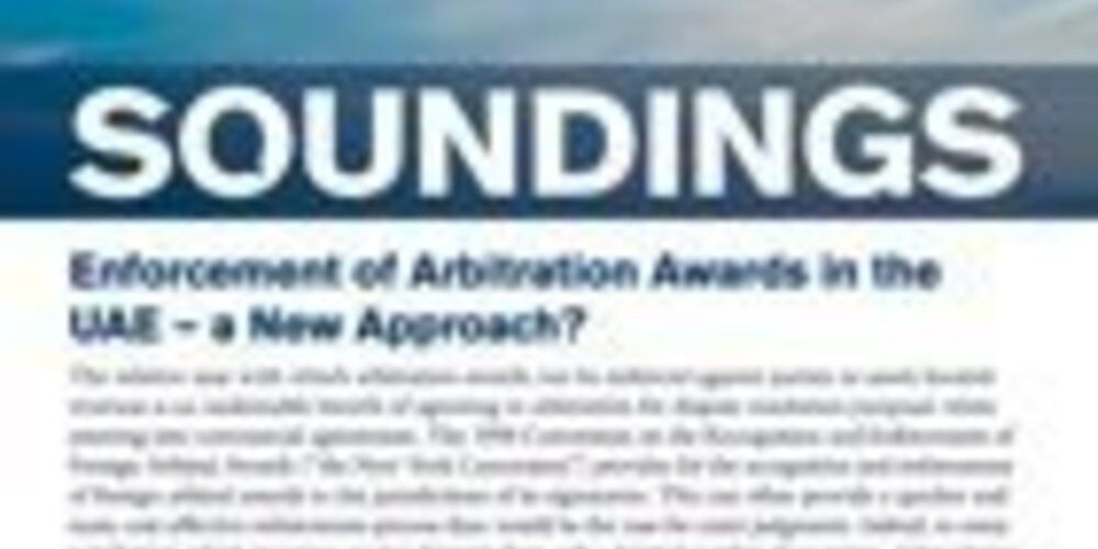 December, 2015 - Enforcement of Arbitration Awards