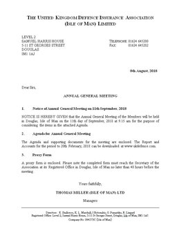 UKDIA AGM - SEPTEMBER 2018