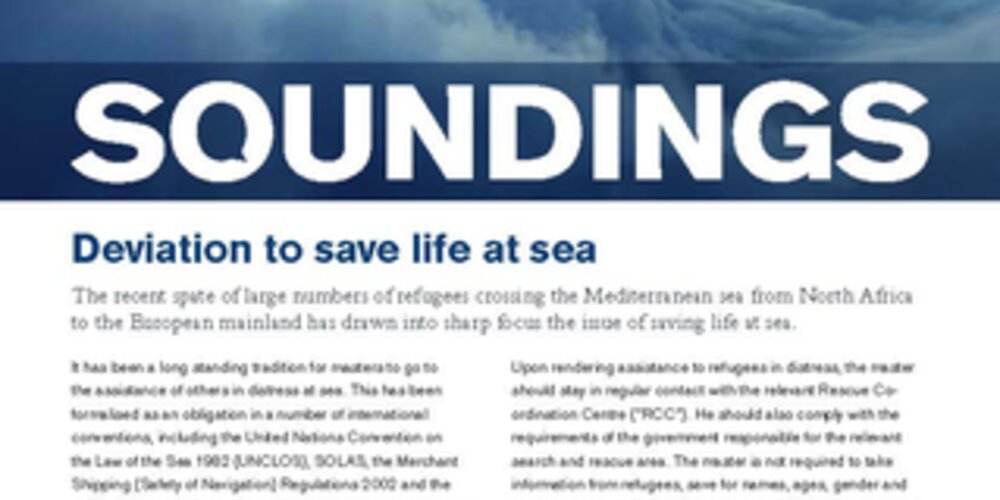 July, 2015 - Deviation to Save Life at Sea