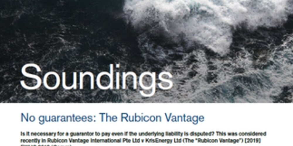 October, 2019 - No guarantees: The Rubicon Vantage