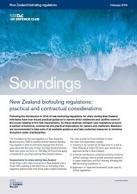 February, 2019 - New Zealand biofouling regulations