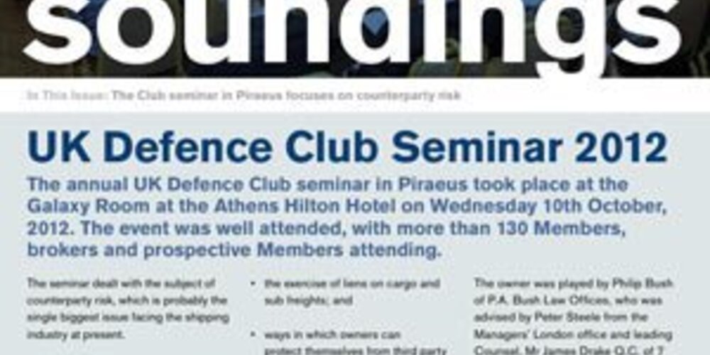 November 2012 - UK Defence Club Seminar 2012