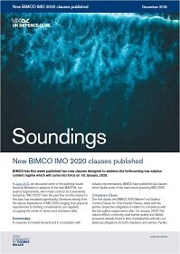 December, 2018 - New BIMCO IMO 2020 clauses published