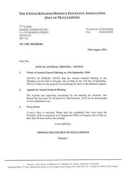 UKDIA AGM - SEPTEMBER 2014